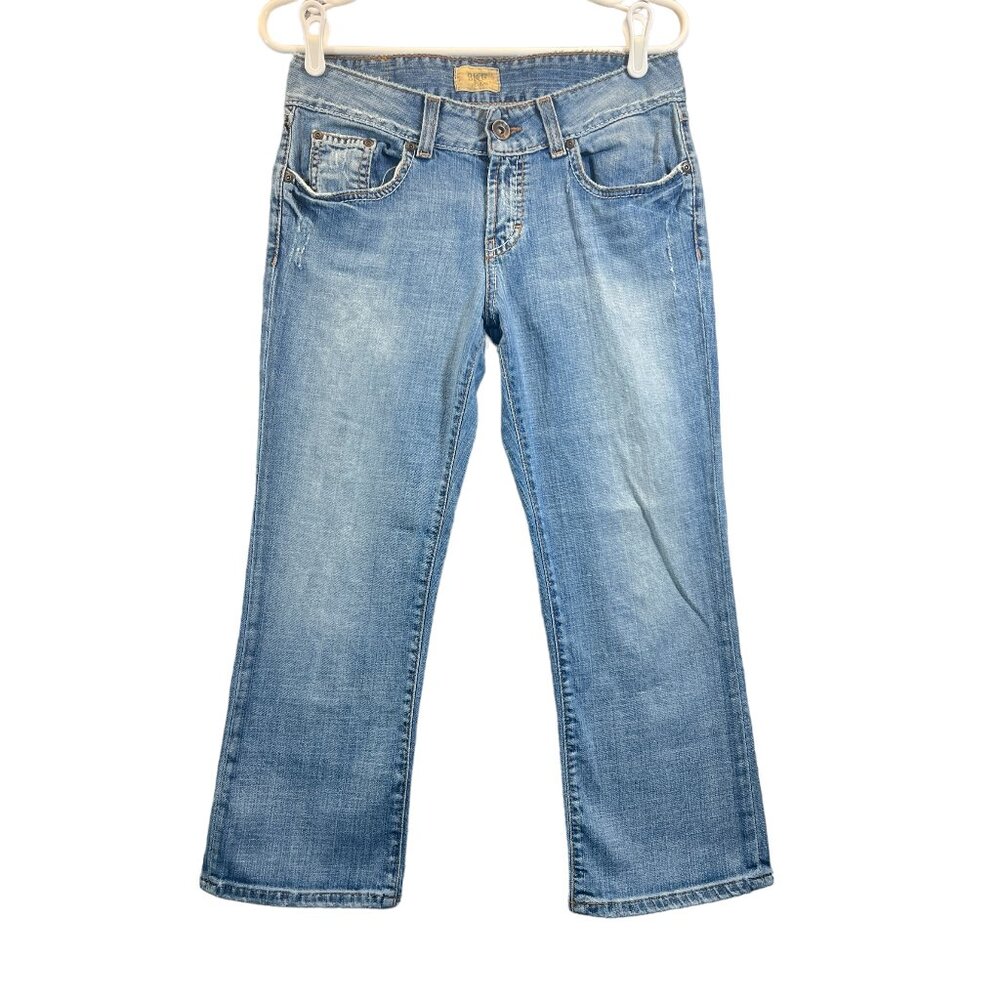 BKE Denim Womens Size 28 Wide Leg Crop Light Wash Denim Jeans 90's Casualwear